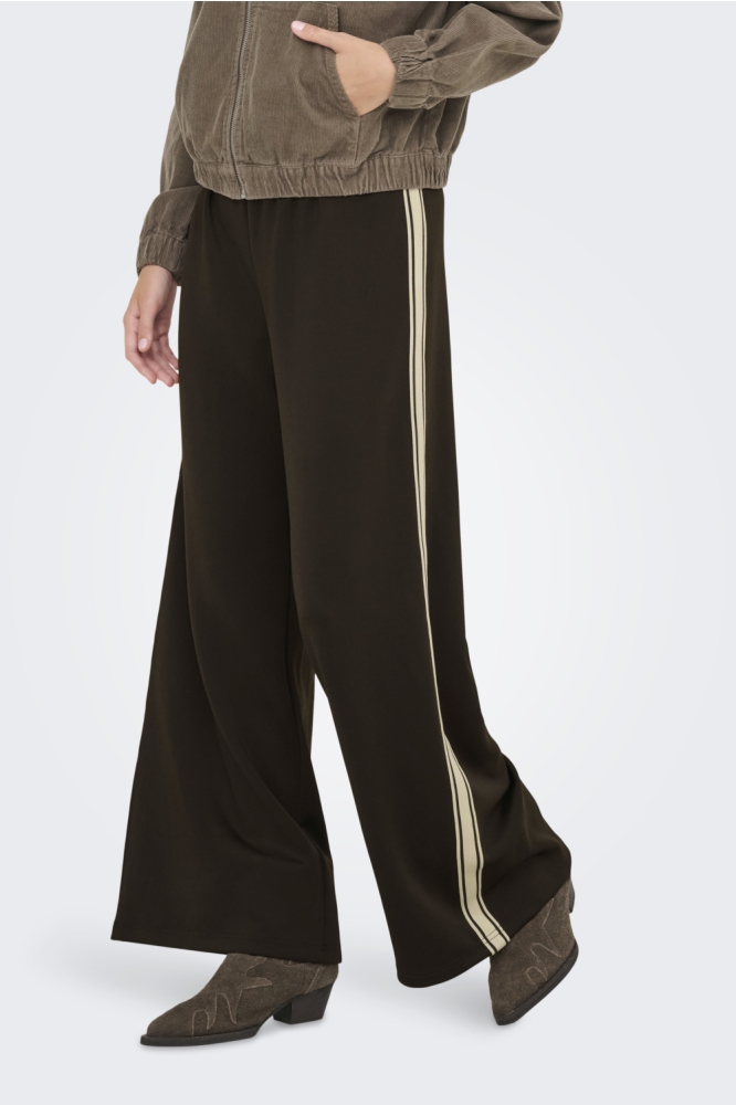 ONLASTA WIDE STRIPE PANTS SWT 15356171 Chocolate Torte/Black/birch